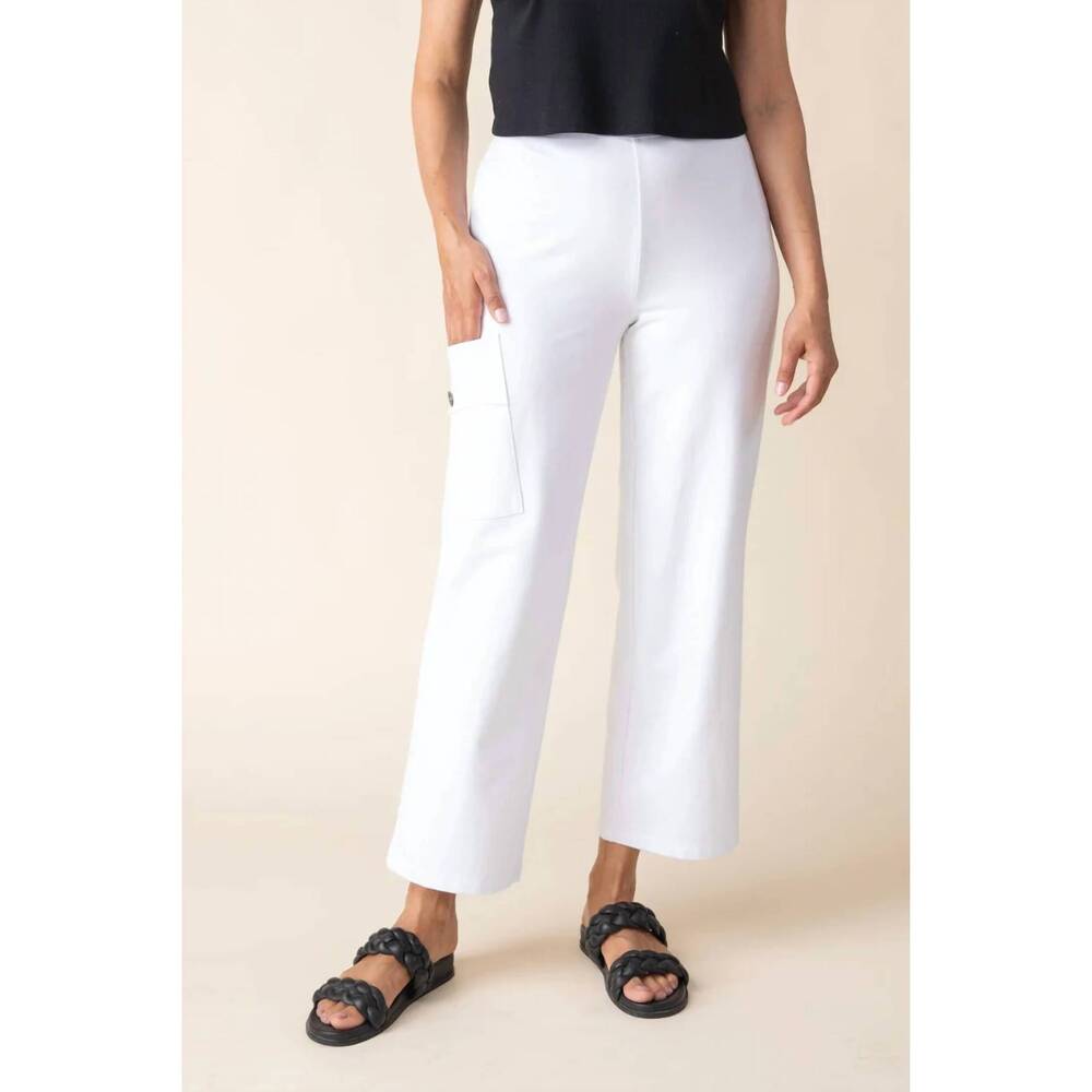 NEW HABITAT french easy pants in white